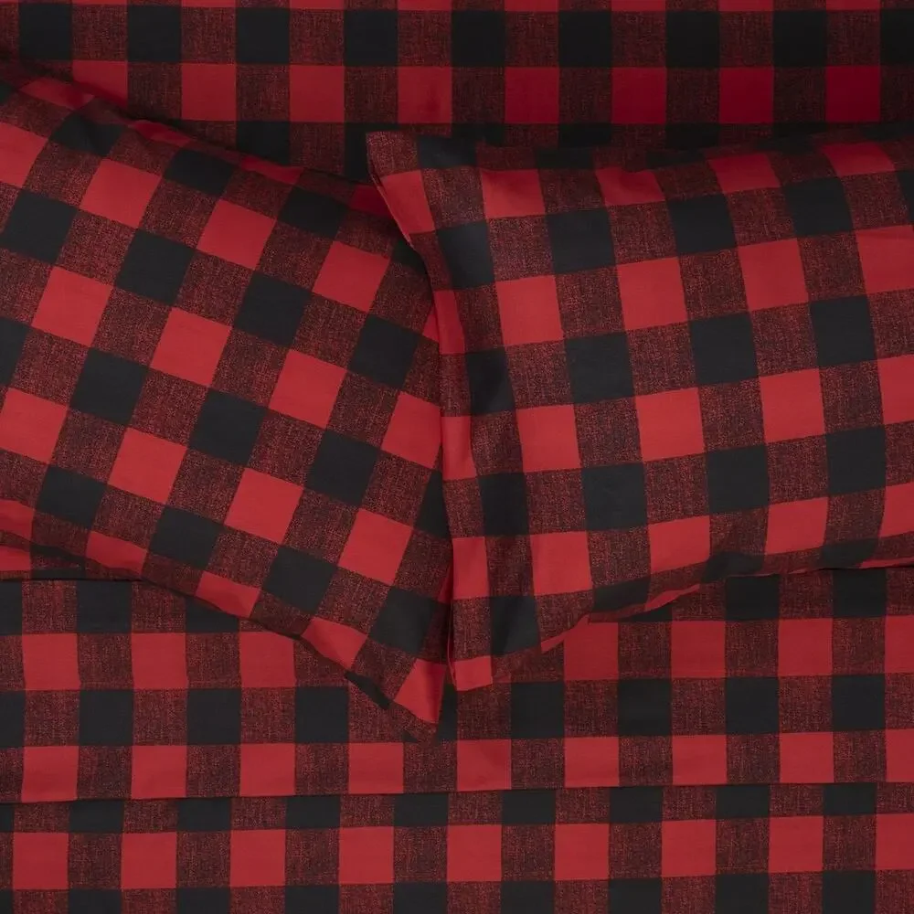 NEW! Sweet Home Collection Classic Buffalo Plaid 4PC Printed Bed Sheet Set Queen